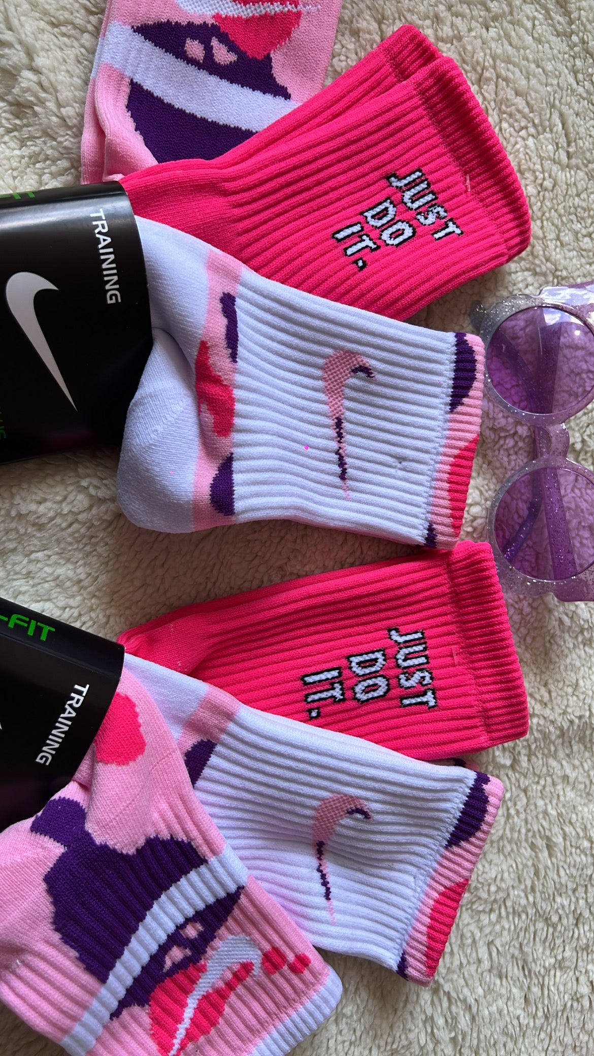 3 pares de calcetines Neón Pink 💖