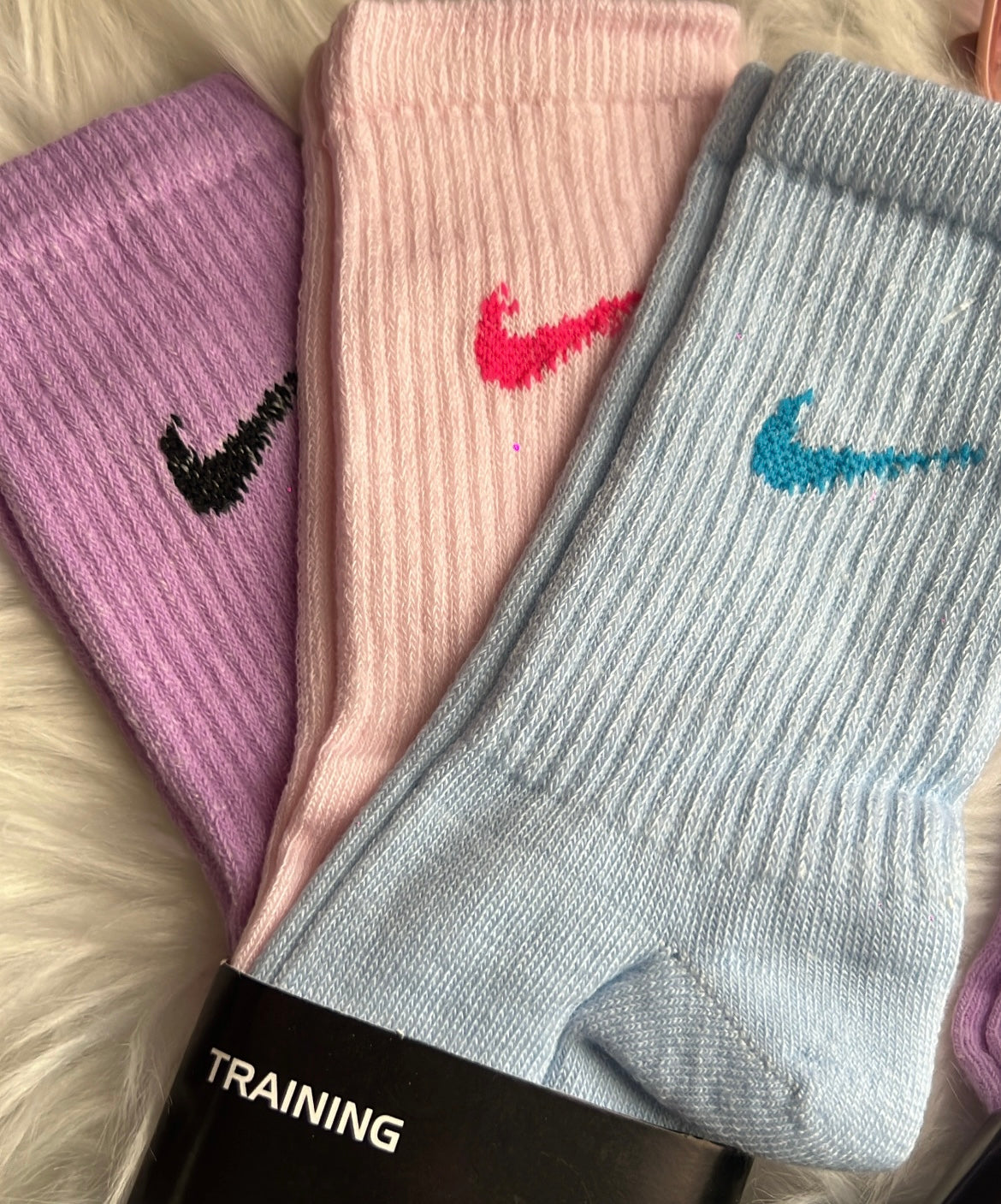 3 pares de calcetines Lila/rosa/azul