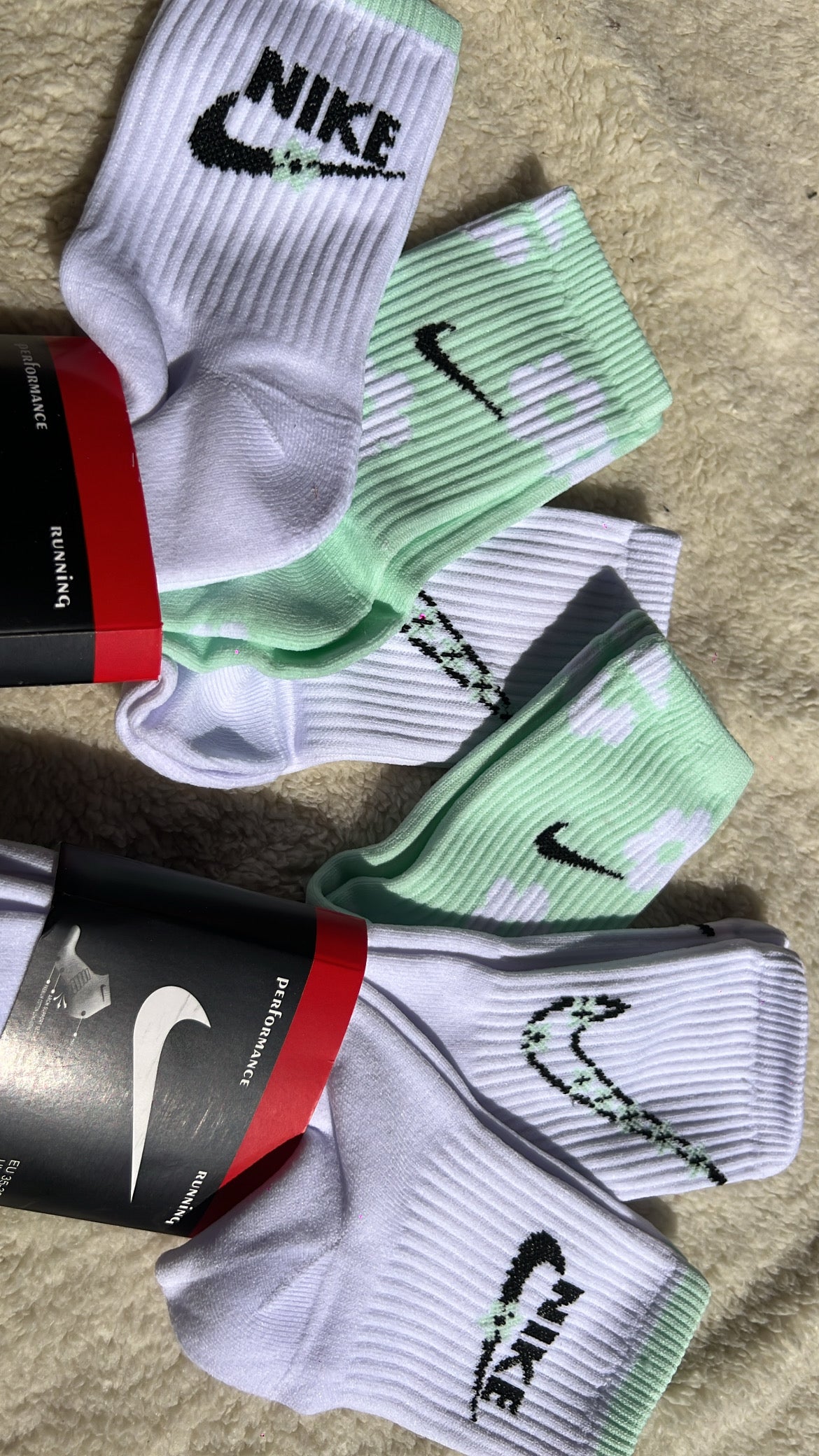 3 pares de calcetines Nike verde Menta 💚