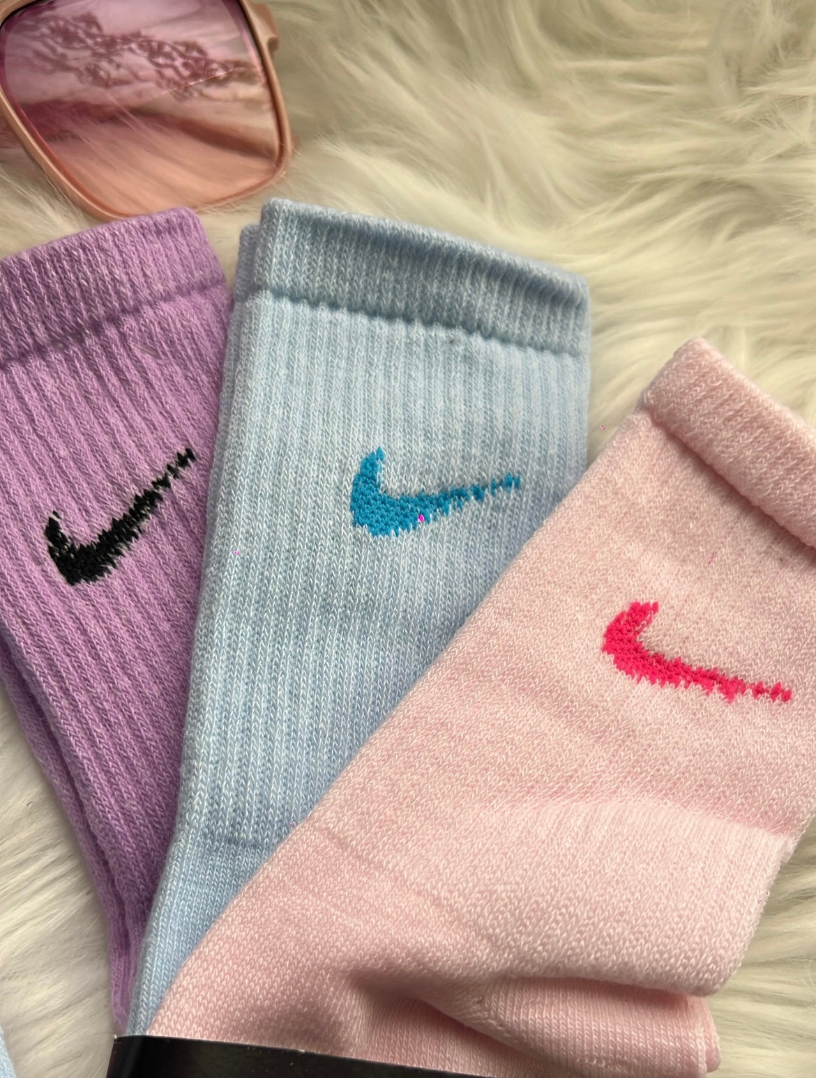 3 pares de calcetines Lila/rosa/azul