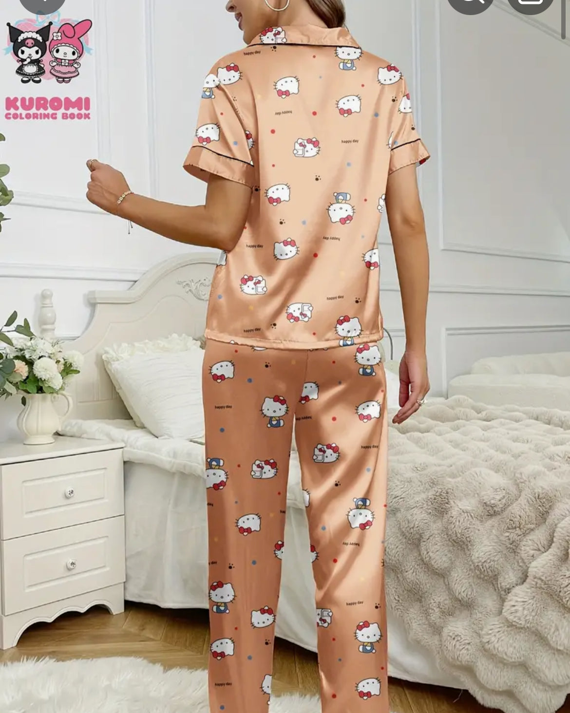 Pijama con pantalón largo kiut dorado