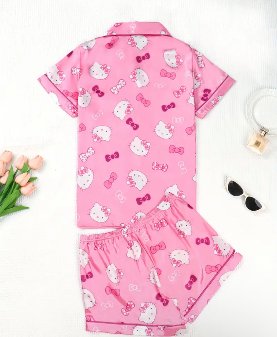 Pijama completa satin kitty sin talla