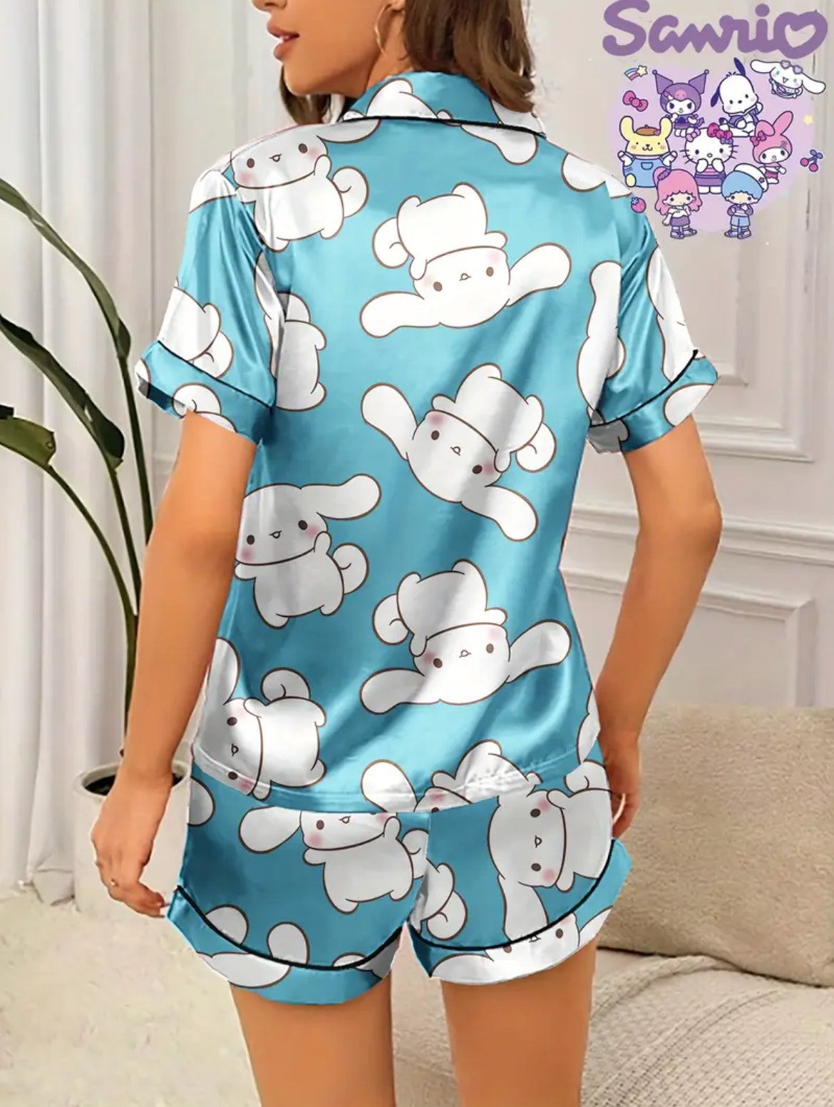 Pijama Satin azul Cinnomarroll