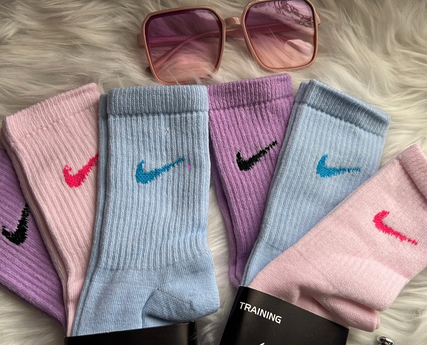 3 pares de calcetines Lila/rosa/azul