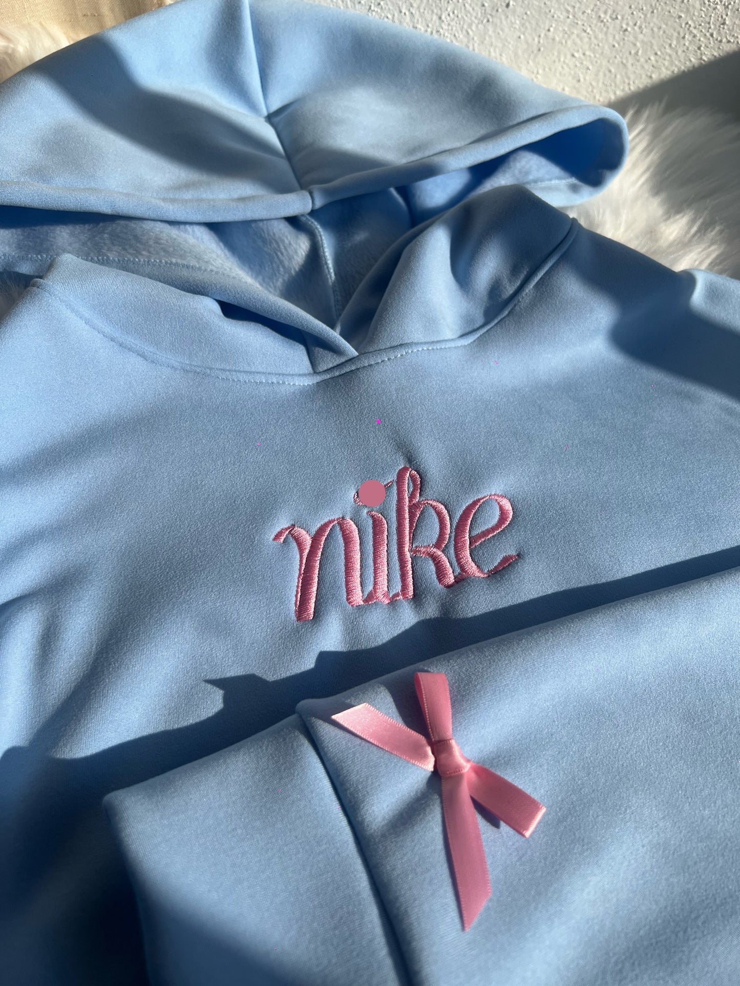 Hoddie moños azul