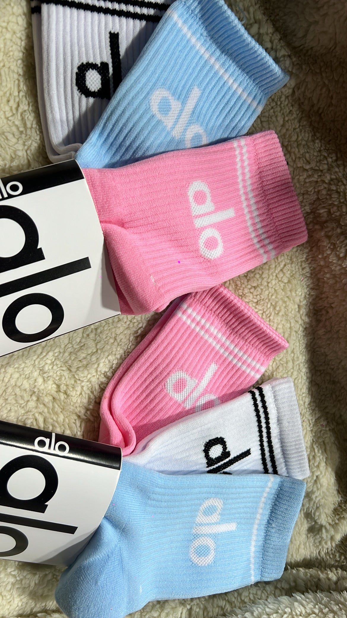 3 pares de calcetines Alo azul y pink 🩵🩷