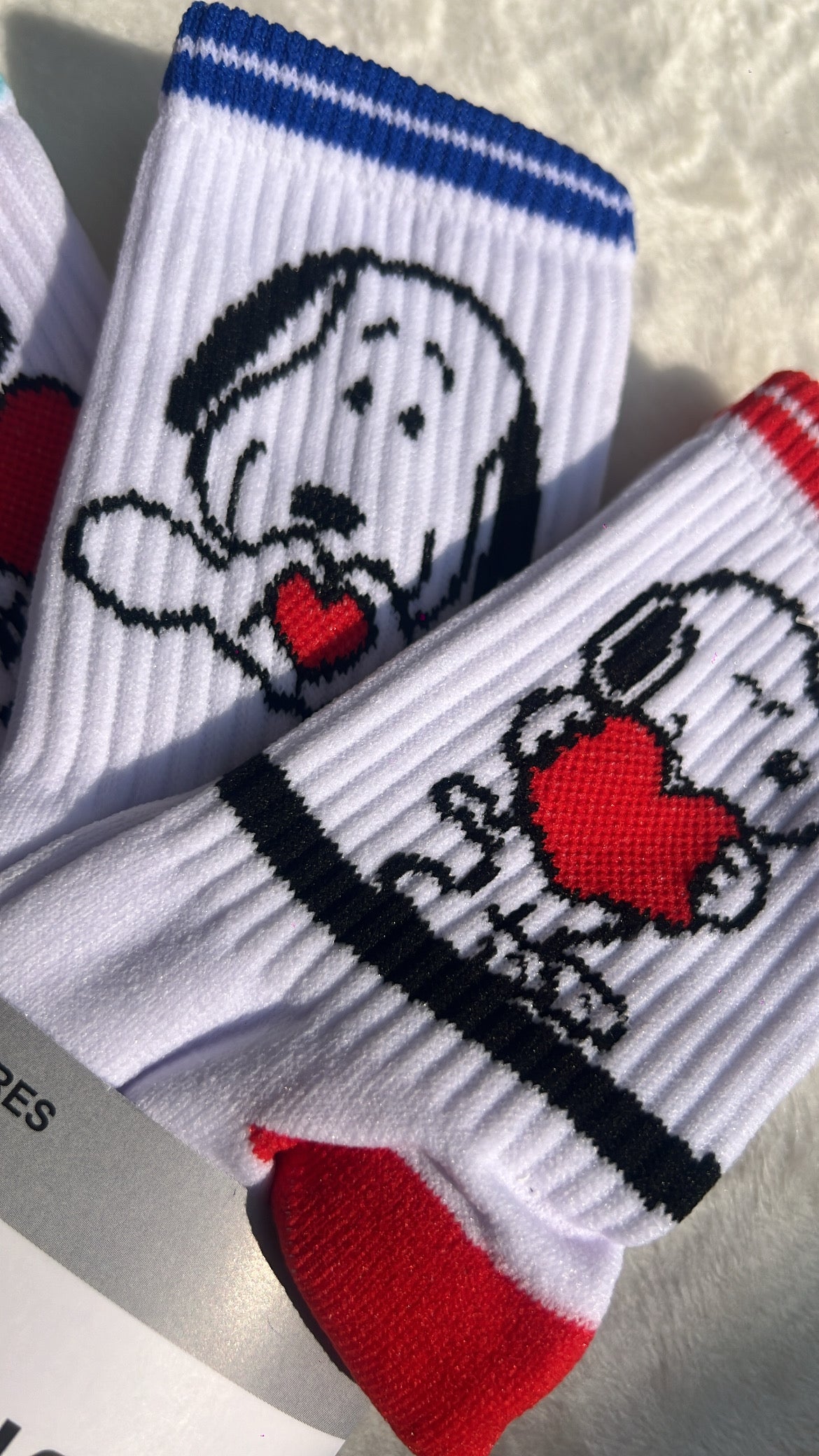 3 pares de calcetines Snoppy Love 💙❤️