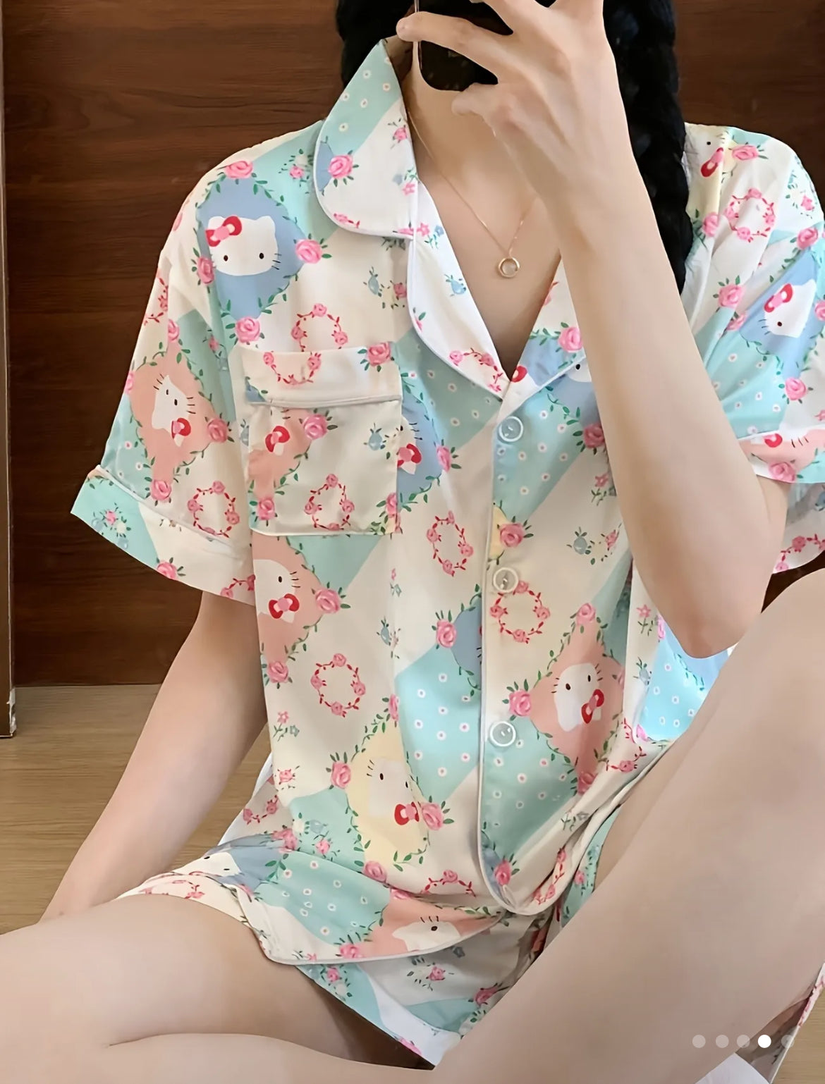 Pijama Manga corta y short kitty