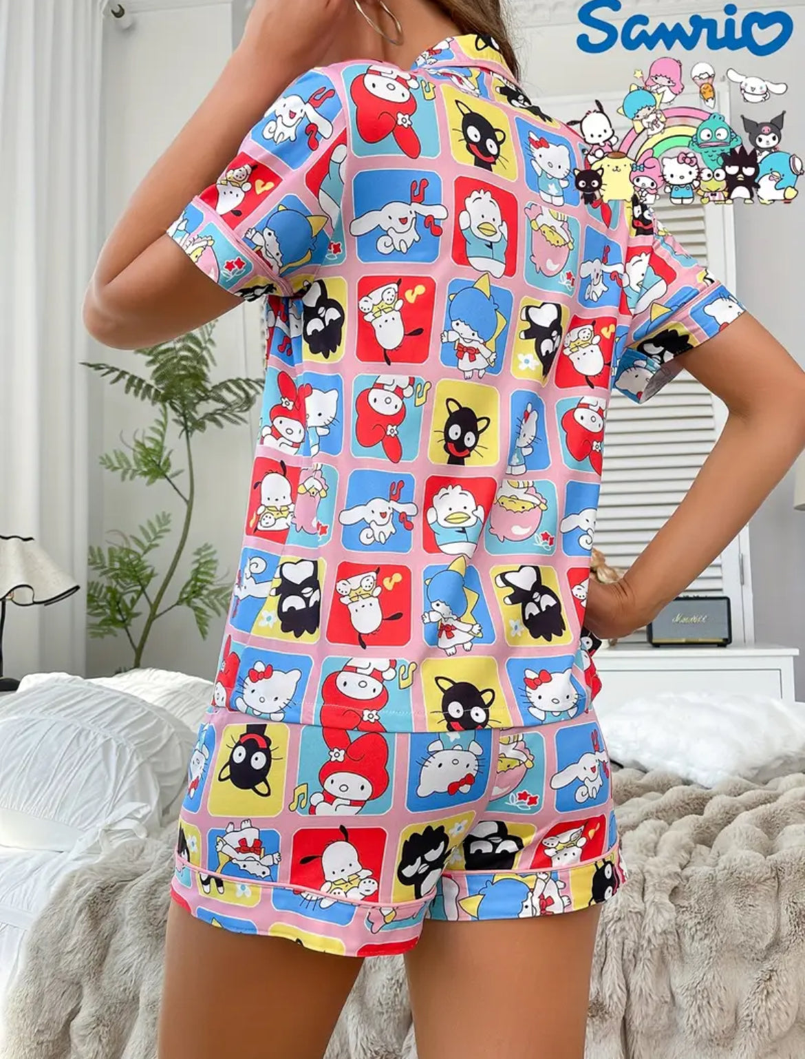 Pijama estampado cuadrados