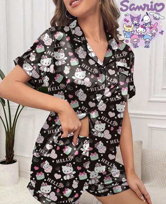 Pijama Satin black