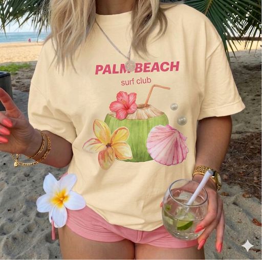 Playera Summer Beige UNITALLA🌴🥥🌊🏖️☀️