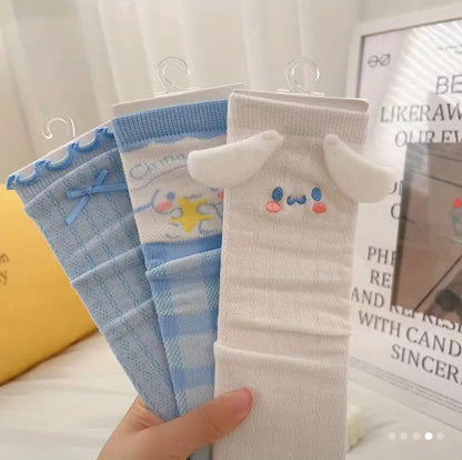 3 pares de tines azul