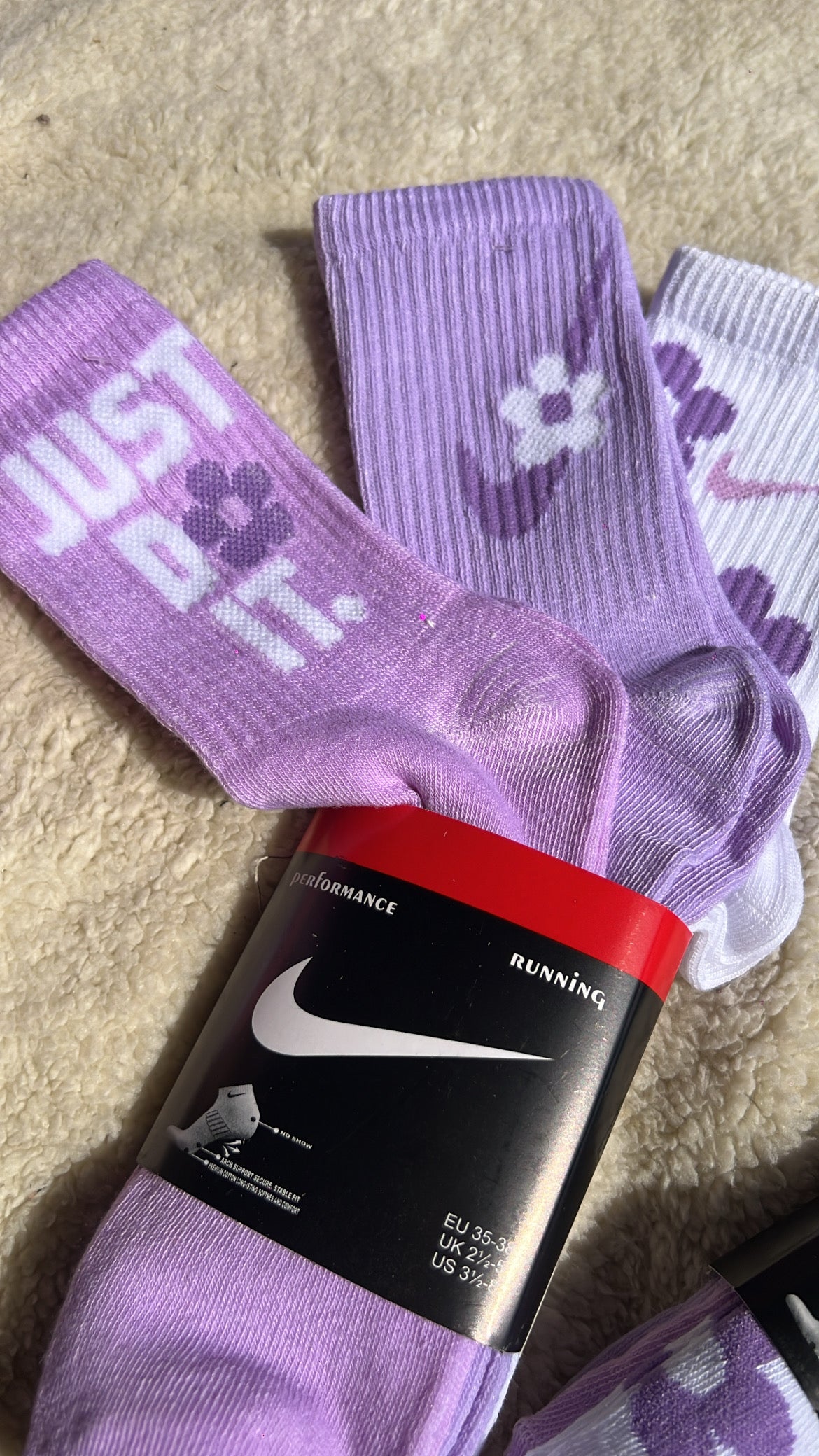 3 pares de calcetines Nike Lila 💜