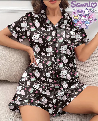 Pijama Satin black