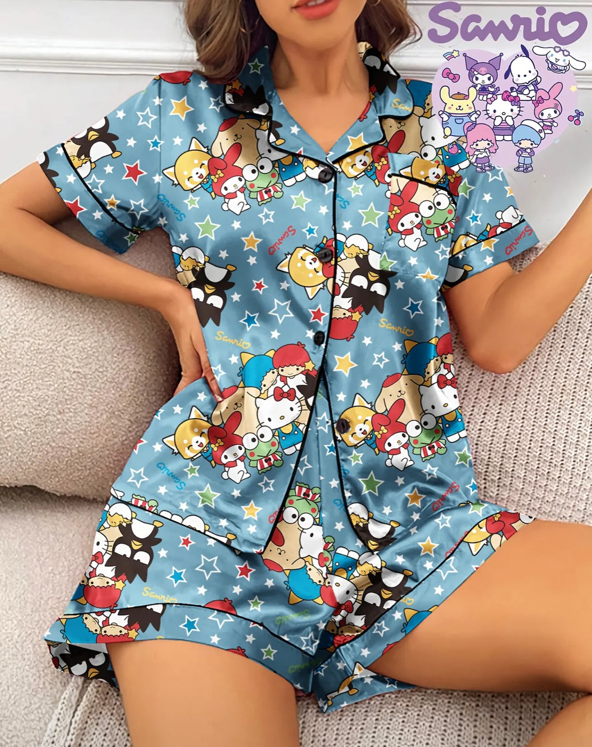Pijama satin personajes