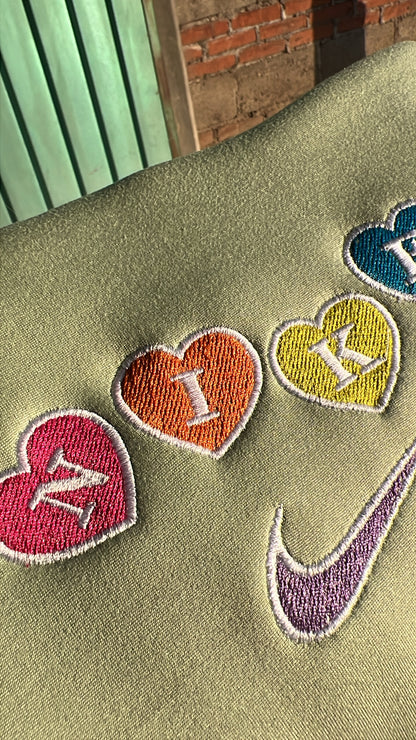 Sudadera Corazones verde 🩵💚🩷