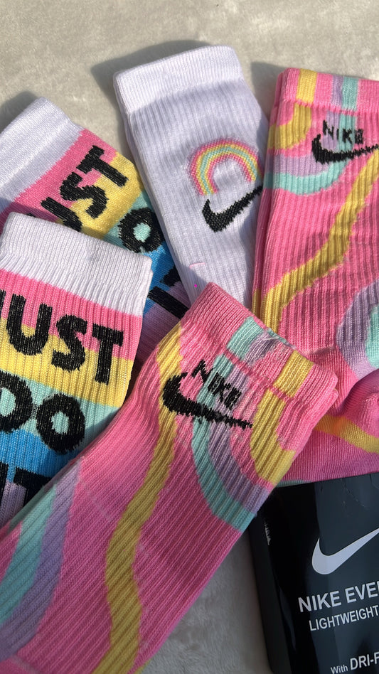 3 pares de calcetines largos  Arcoíris 🌈💖