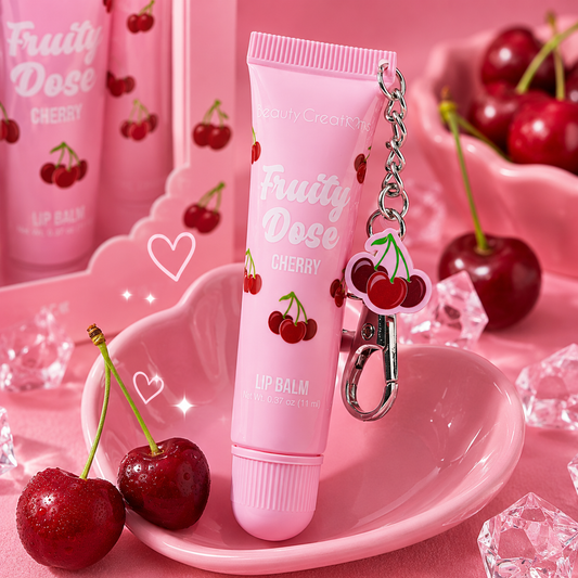 Fruity dose- Balsamo labial con llavero CHERRY 🍒💋