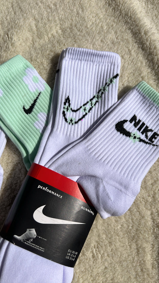 3 pares de calcetines Nike verde Menta 💚