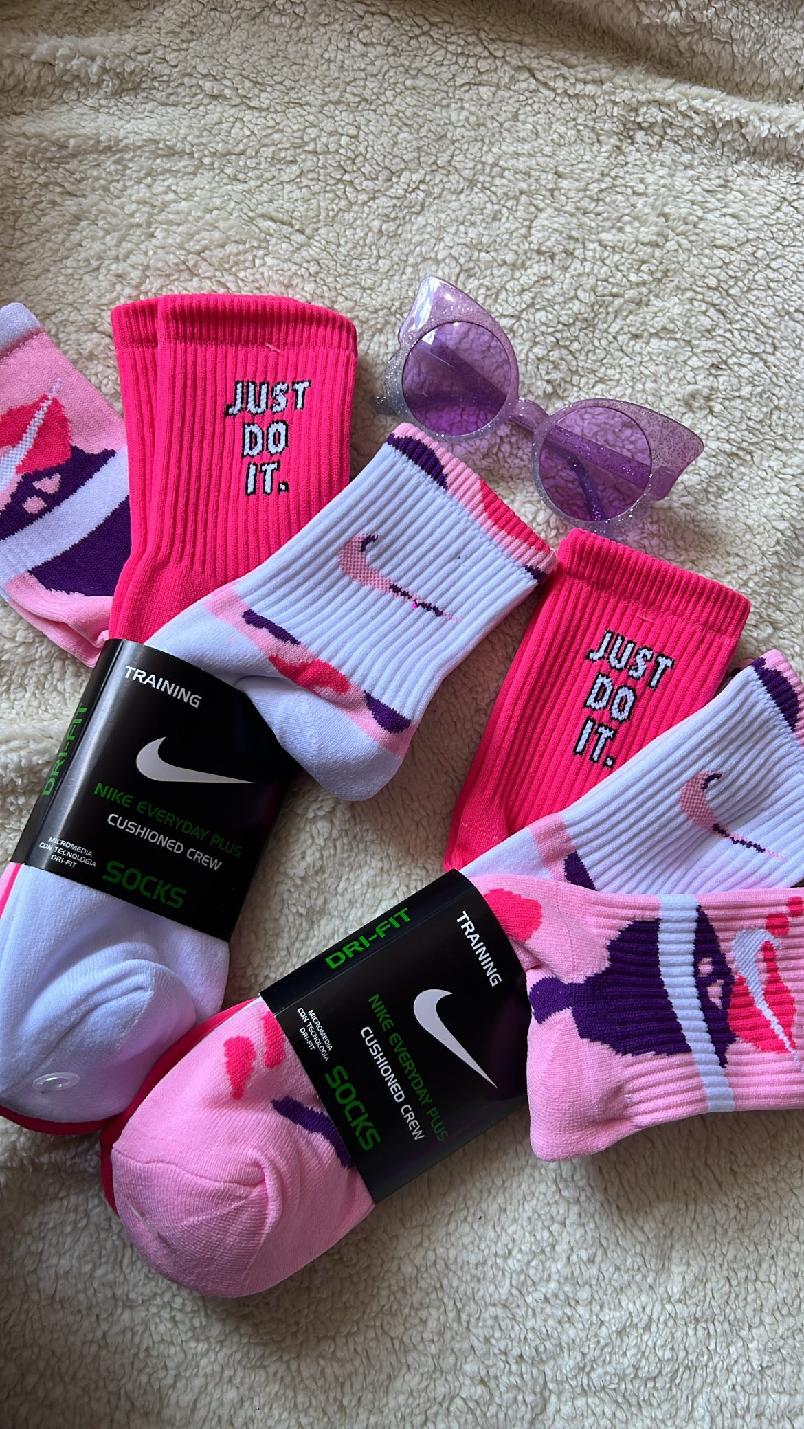 3 pares de calcetines Neón Pink  💖