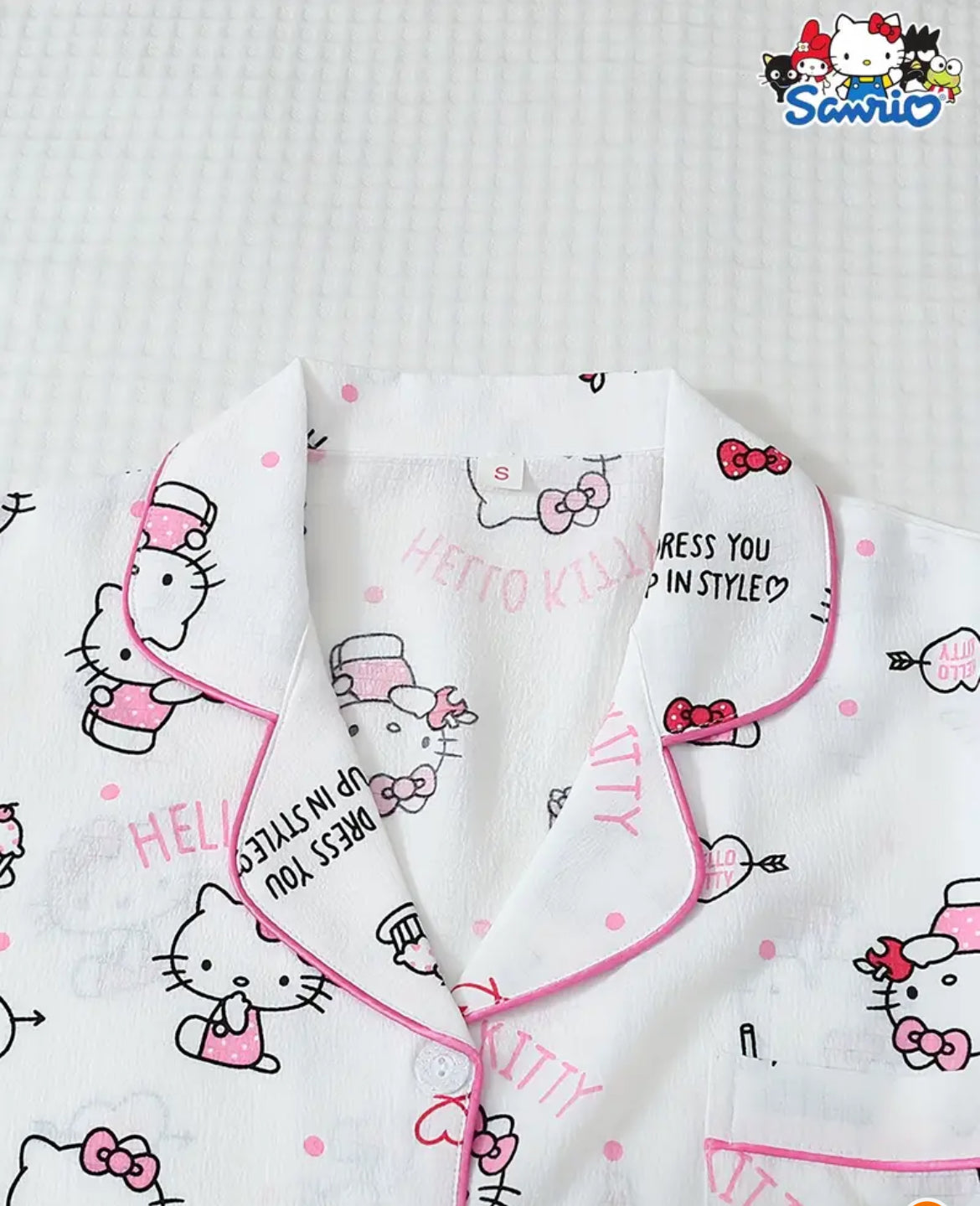 Pijama Kitty blanca