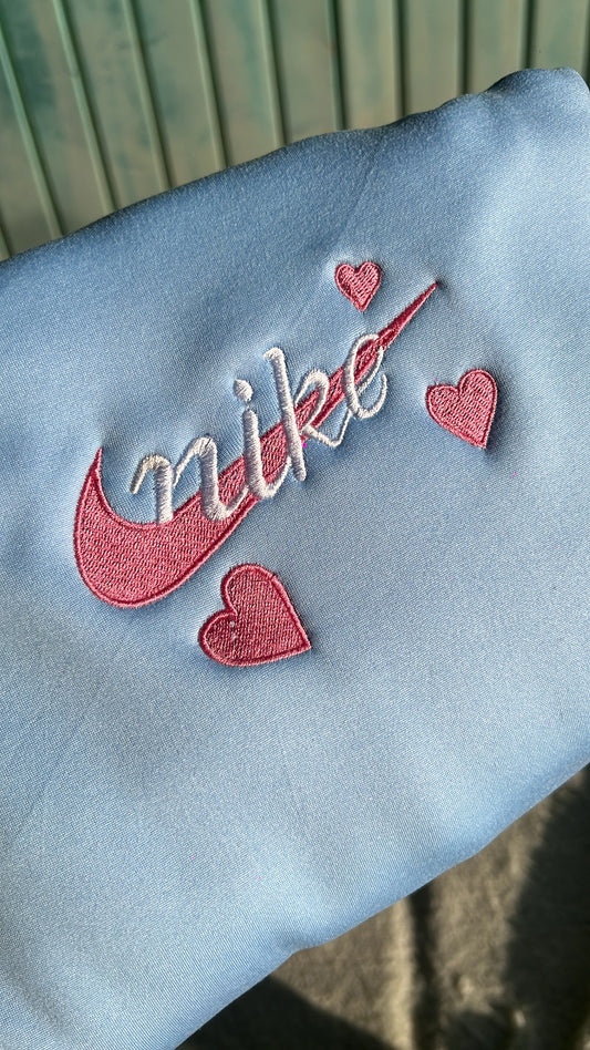 Sudadera Nike corazón azul pink 💖