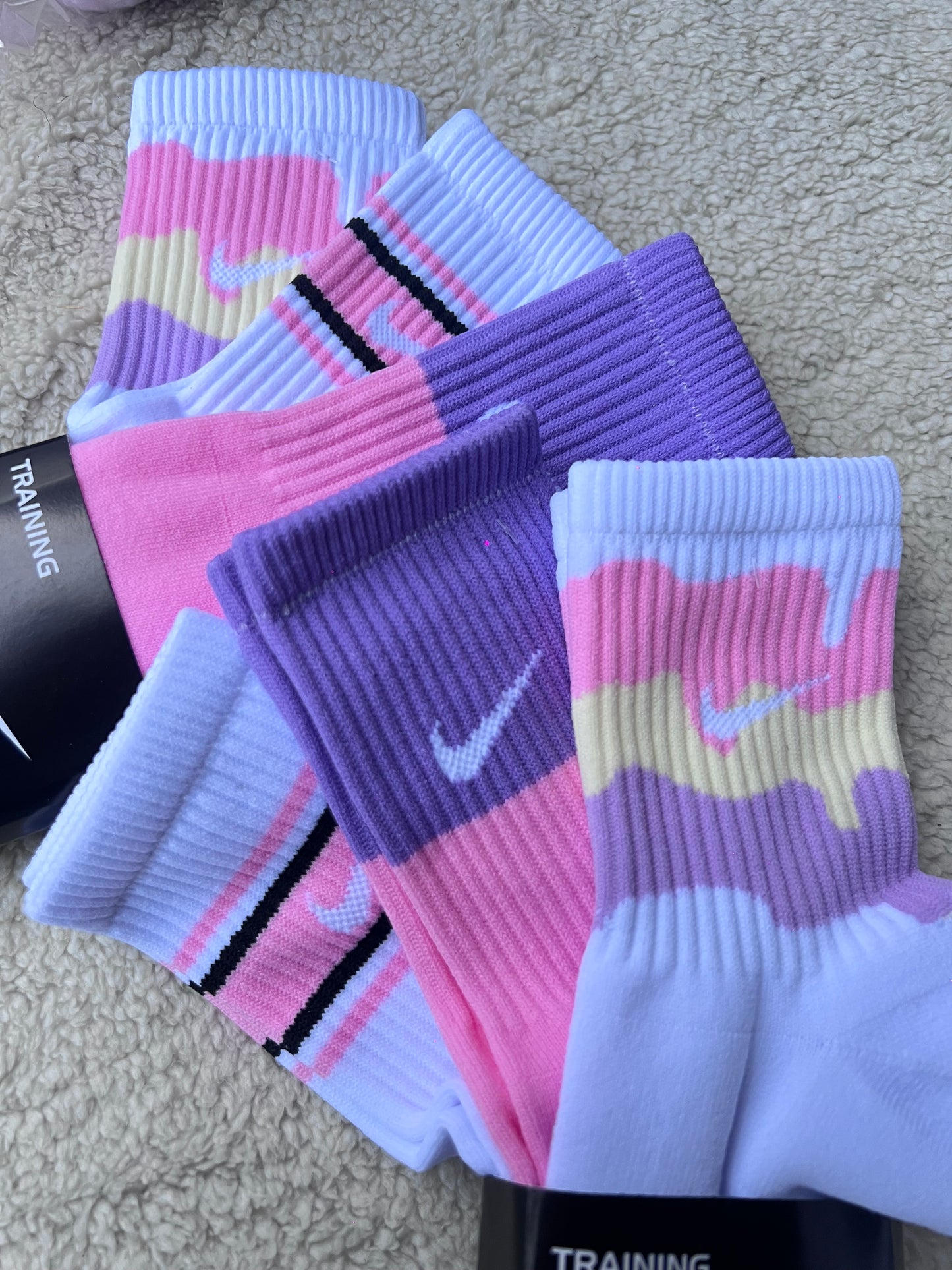 3 pares de calcetines Nike lila ✨