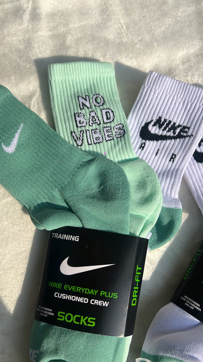 3 pares de calcetines Nike Verde 💚