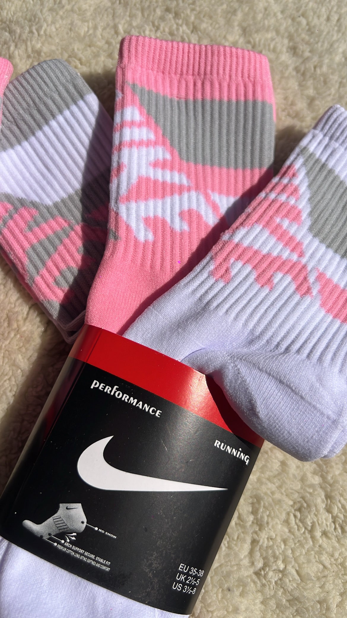 3 pares de calcetines Nike Rosa/Gris 🩷🩶