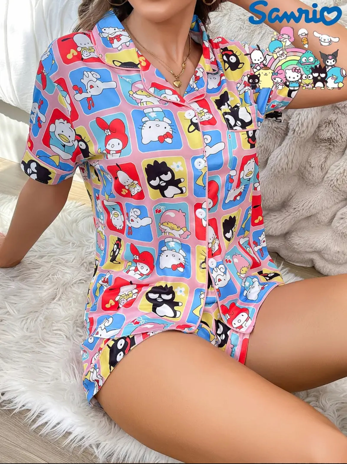 Pijama estampado cuadrados