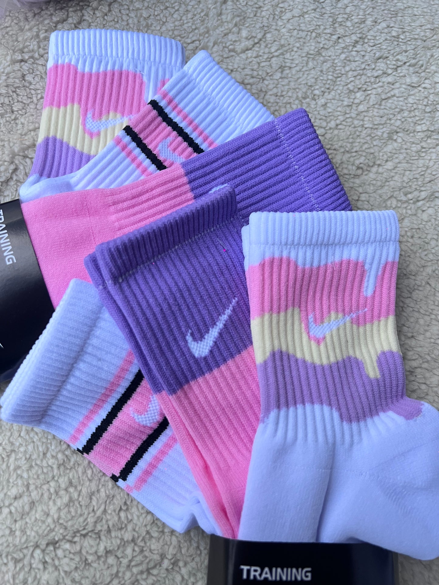 3 pares de calcetines Nike lila ✨