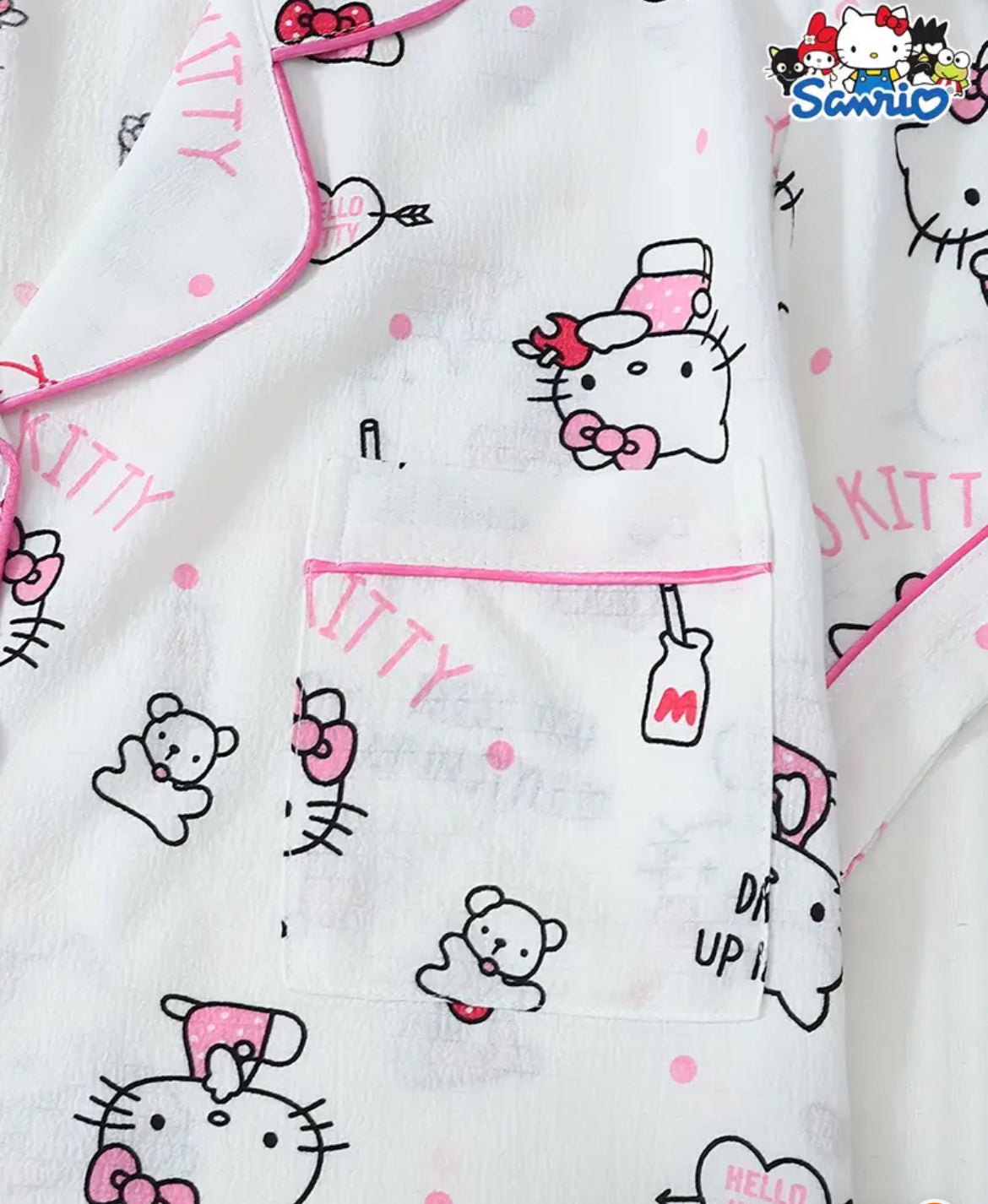 Pijama Kitty blanca