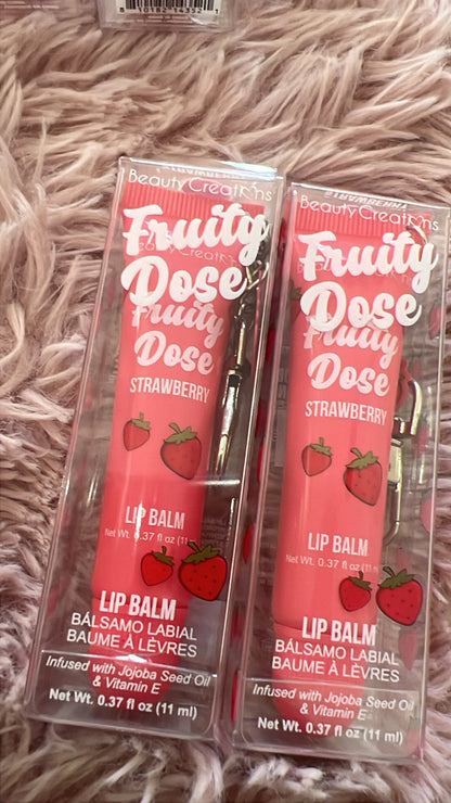 Fruity dose- Balsamo labial con llavero STRAWBERRY 🍓💋