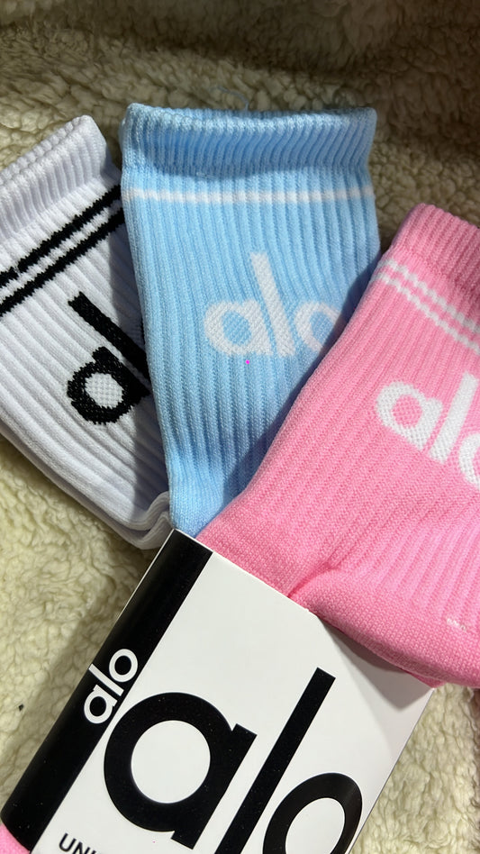 3 pares de calcetines Alo azul y pink 🩵🩷