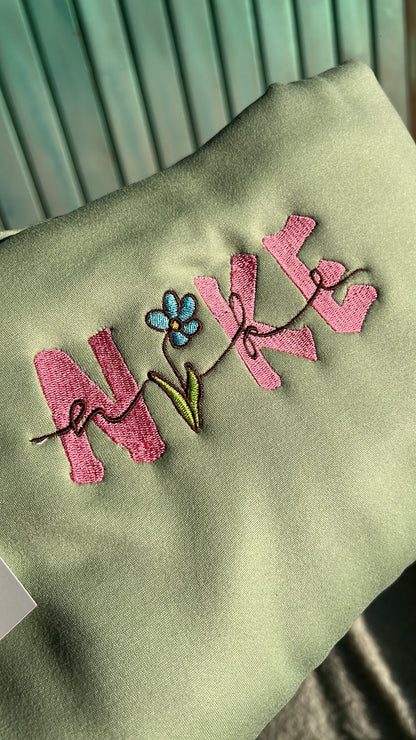 Sudadera Flower Verde 💚