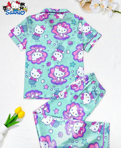 Pijama con pantalón, menta rosa