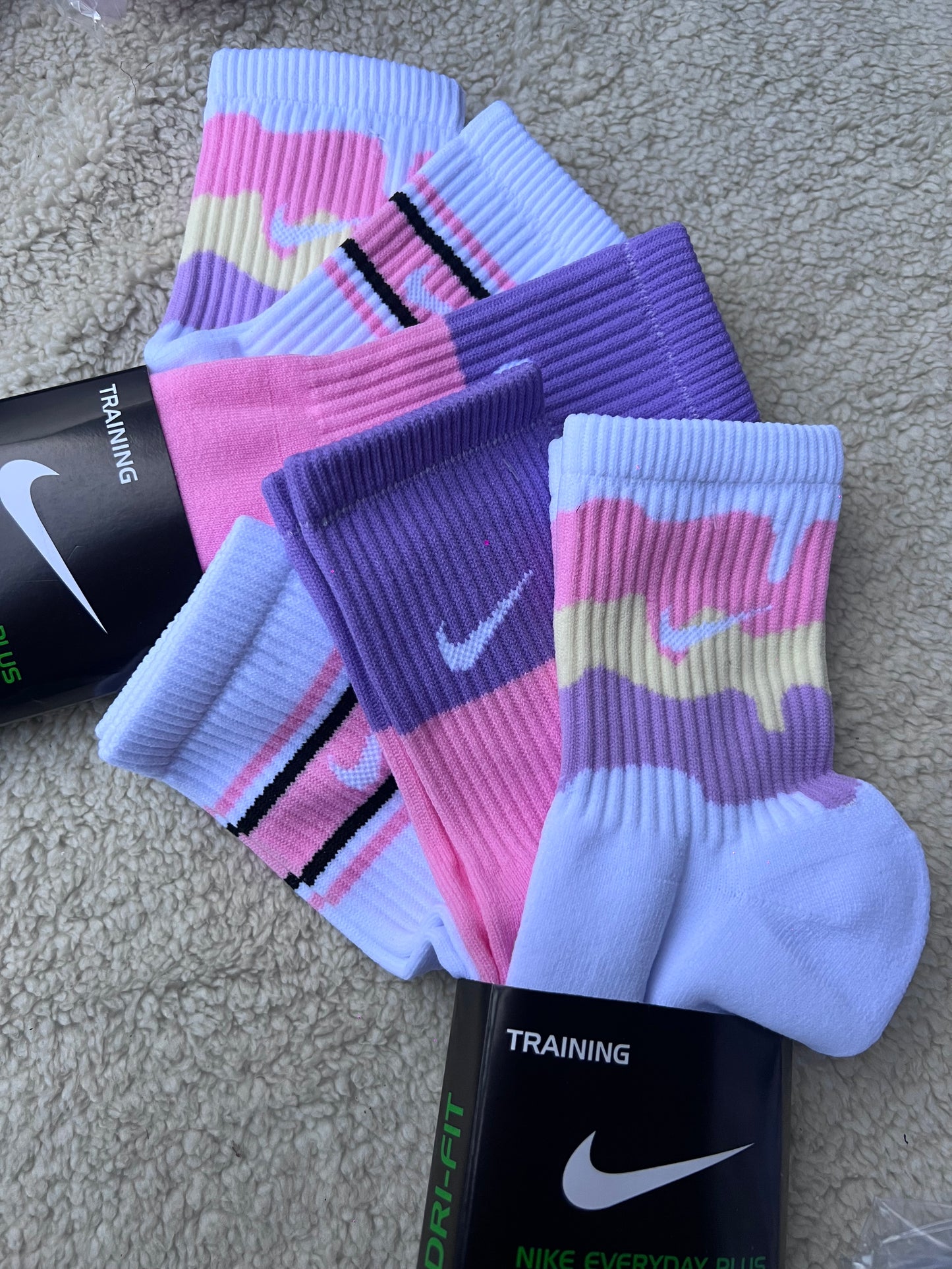 3 pares de calcetines Nike lila ✨