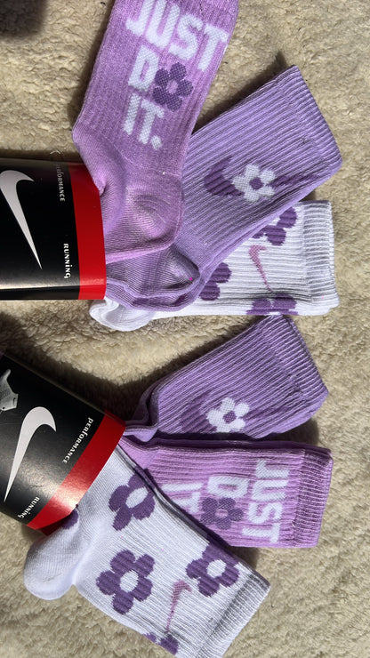 3 pares de calcetines Nike Lila 💜