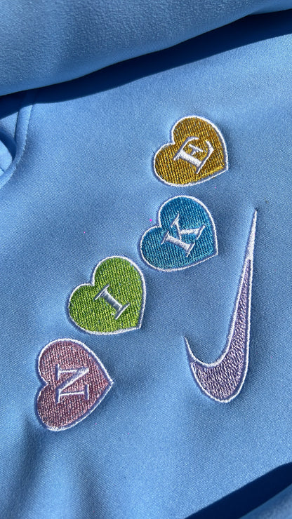 Sudadera Corazones 🩵💚🩷