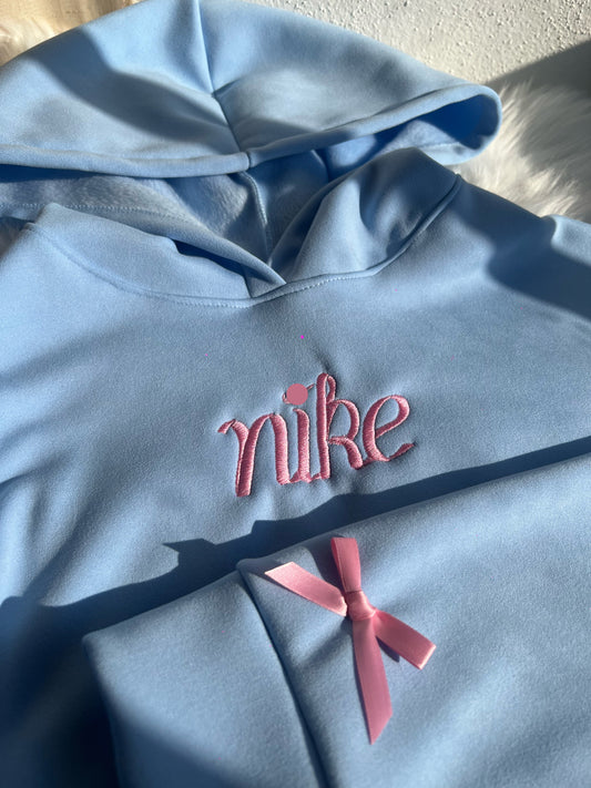 Hoddie moños azul