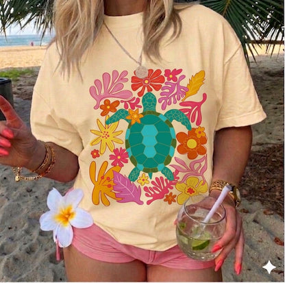 Playera Summer Beige UNITALLA🌴🥥🌊🏖️☀️