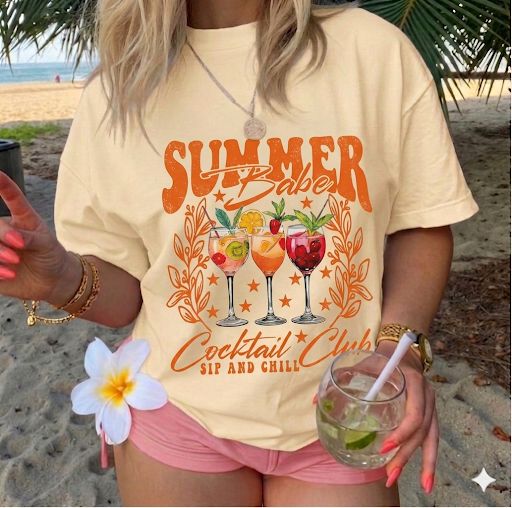 Playera Summer Beige UNITALLA🌴🥥🌊🏖️☀️