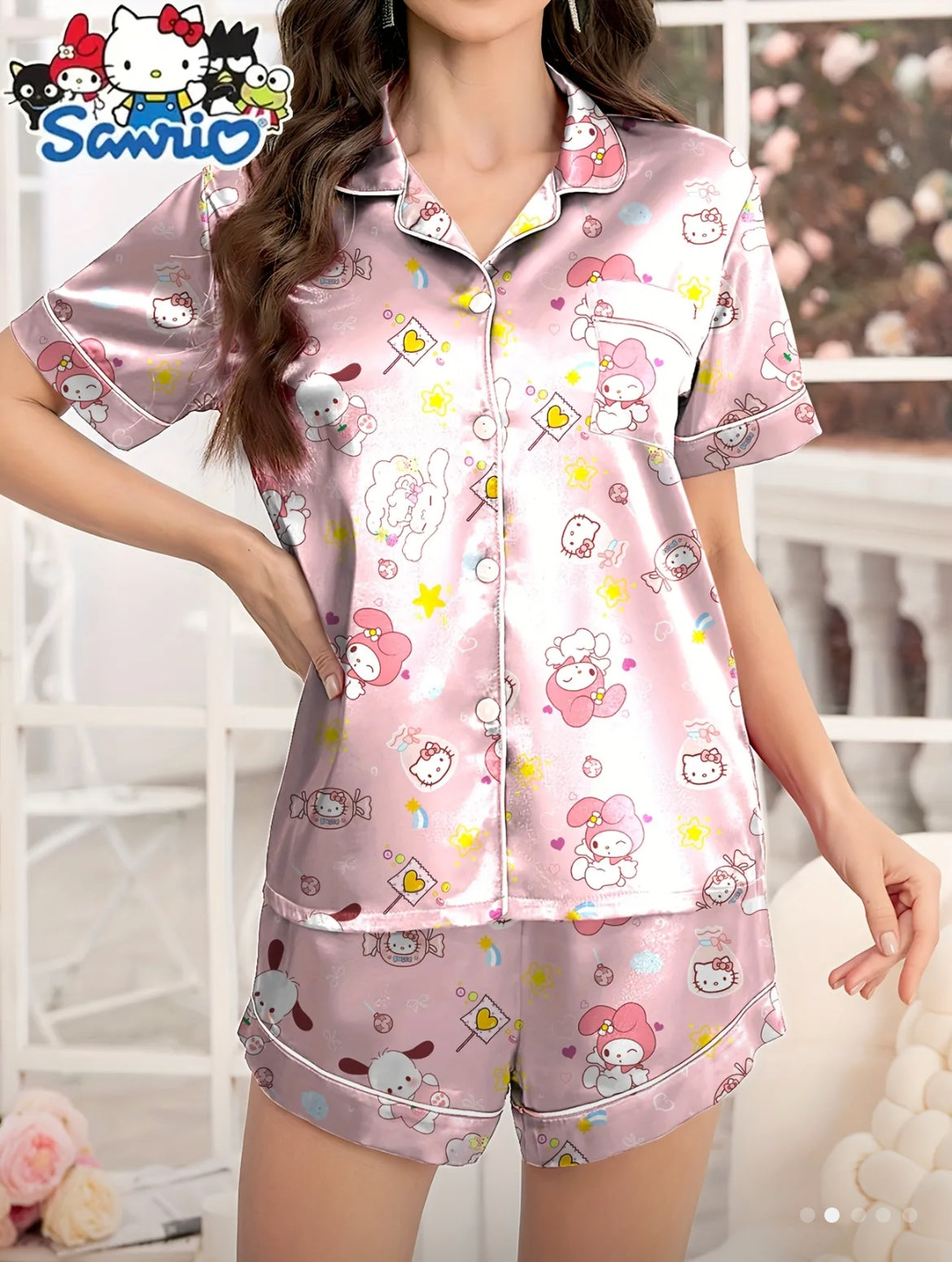 Pijama satin cute no tiene talla