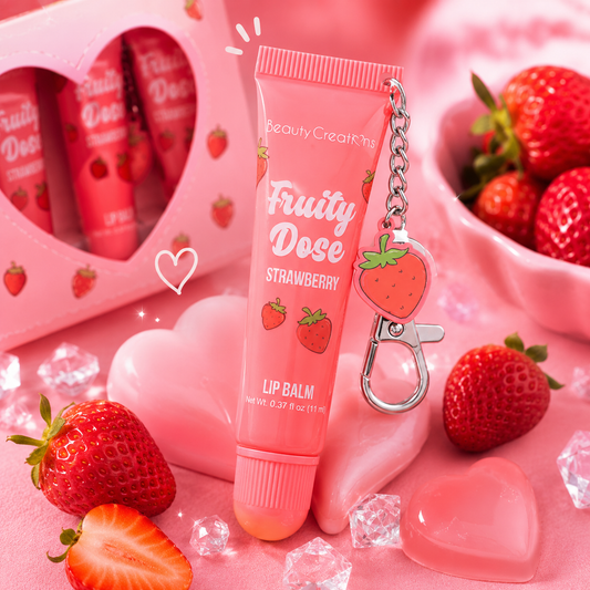 Fruity dose- Balsamo labial con llavero STRAWBERRY 🍓💋