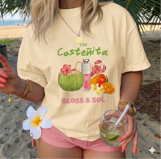 Playera Summer Beige UNITALLA🌴🥥🌊🏖️☀️