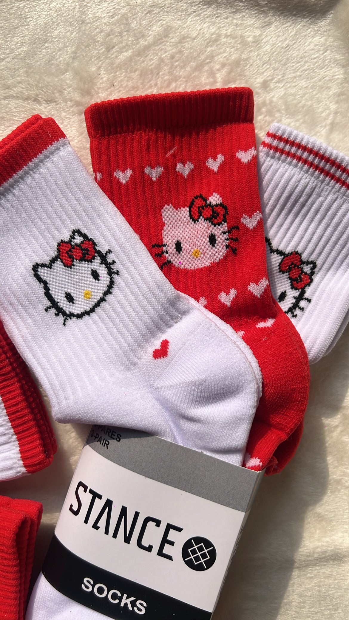 3 pares de calcetines Kitty corazones ♥️