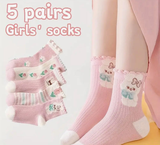 5 pares de tines pink
