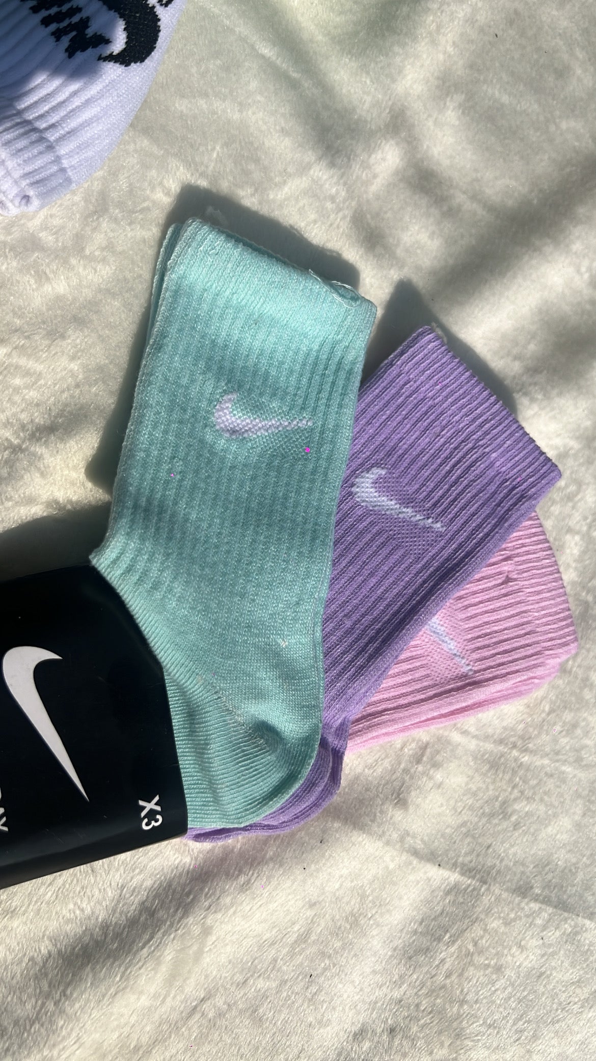 3 pares de calcetines Nike Lila/verde/rosa 💜💚🩷