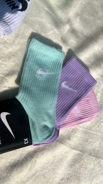 3 pares de calcetines Nike Lila/verde/rosa 💜💚🩷