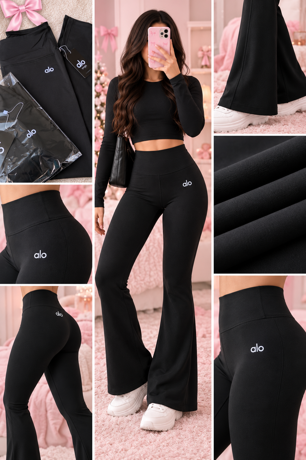 Leggins acampanado Alo negro unitalla 🖤